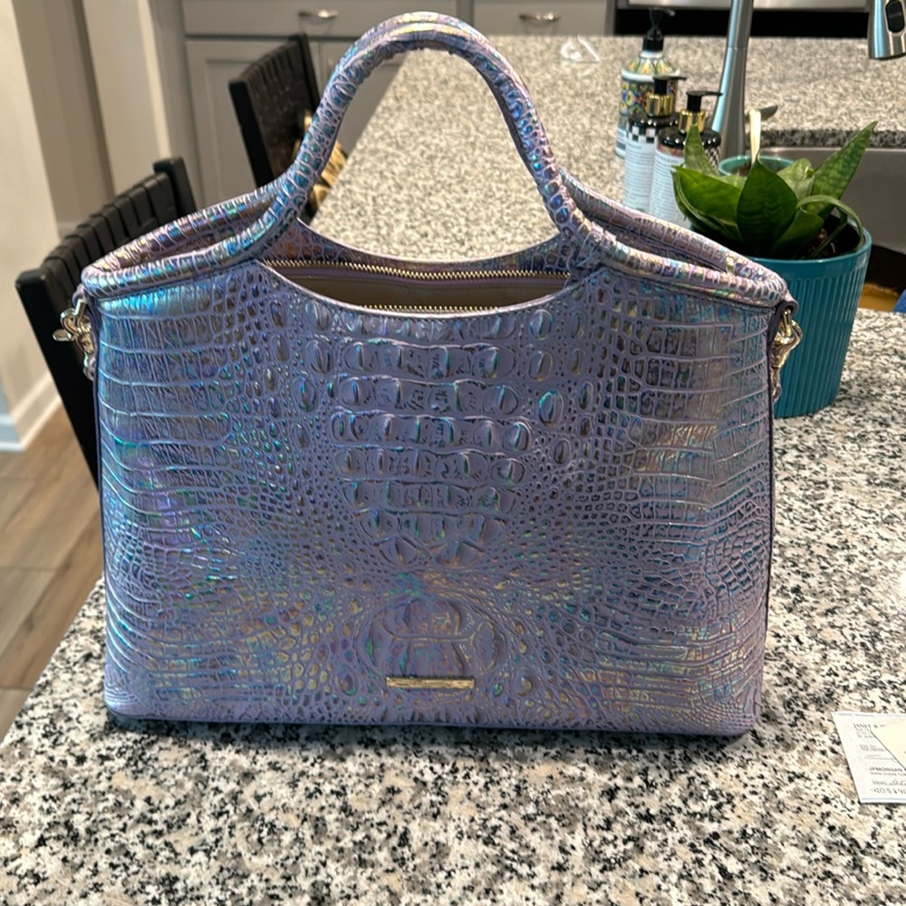 Pristine Brahmin Elaine handbag. Gorgeous Violet Wonderland Melbourne color!